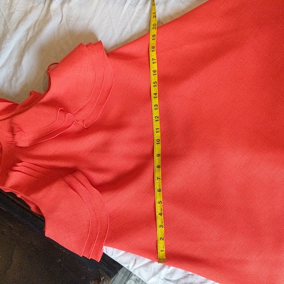 Trendy Linen Orange Badgley Mischka dress - Picture 9 of 10